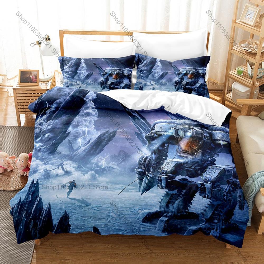 Capcom Sci-Fi Shooter Lost Planet Extreme Condition Akrid Frozen Planet Bedding Set 1 Duvet Cover + 2 Pillowcases HD Print Gamer