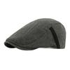 Unisex British Retro Flat Cap Breathable Linen Ivy Cabbie Hat Duckbill Painter Beret Cap Literary Hipster Casual Peaked Hat