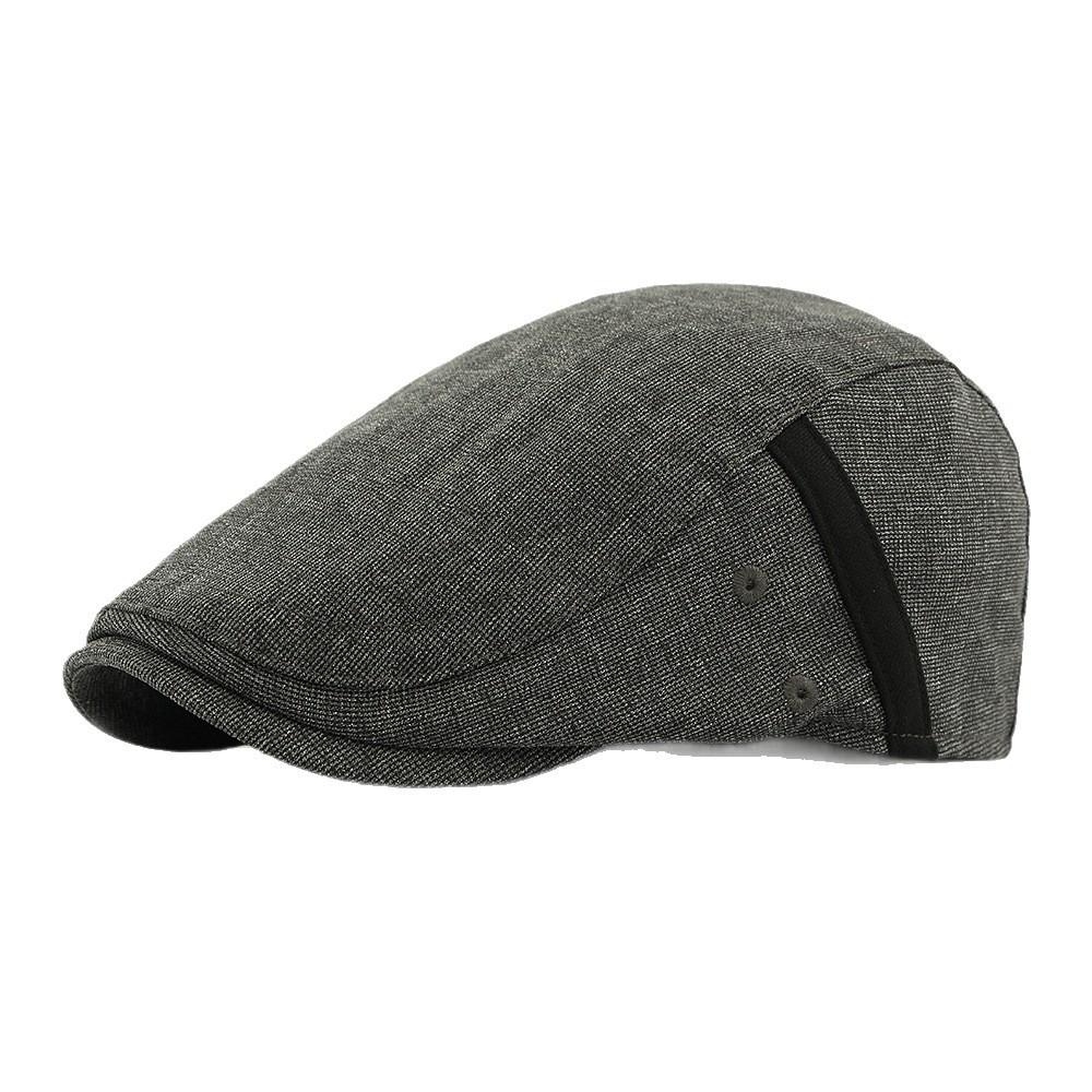 Unisex British Retro Flat Cap Breathable Linen Ivy Cabbie Hat Duckbill Painter Beret Cap Literary Hipster Casual Peaked Hat