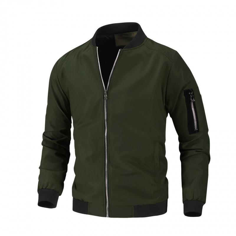 Men's Stand-Up Jacket Casual Spring and Autumn Thin Cardigan Zipper Jacket Fashion Youth Jacket Men's