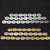 Teamer 10pcs A-Z 26 Letters Stainless Steel Charms for Jewelry Making Initial Alphabet Charms Pendant for Bracelet Necklace DIY