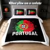 Portugal national football team Design Bed Bedding Set 1 Duvet Cover + 2 Pillowcases Soft Breathable Household Bed Linens