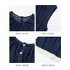 Kids Girls Korean Style Contrast Color Lace Denim A Line Dress