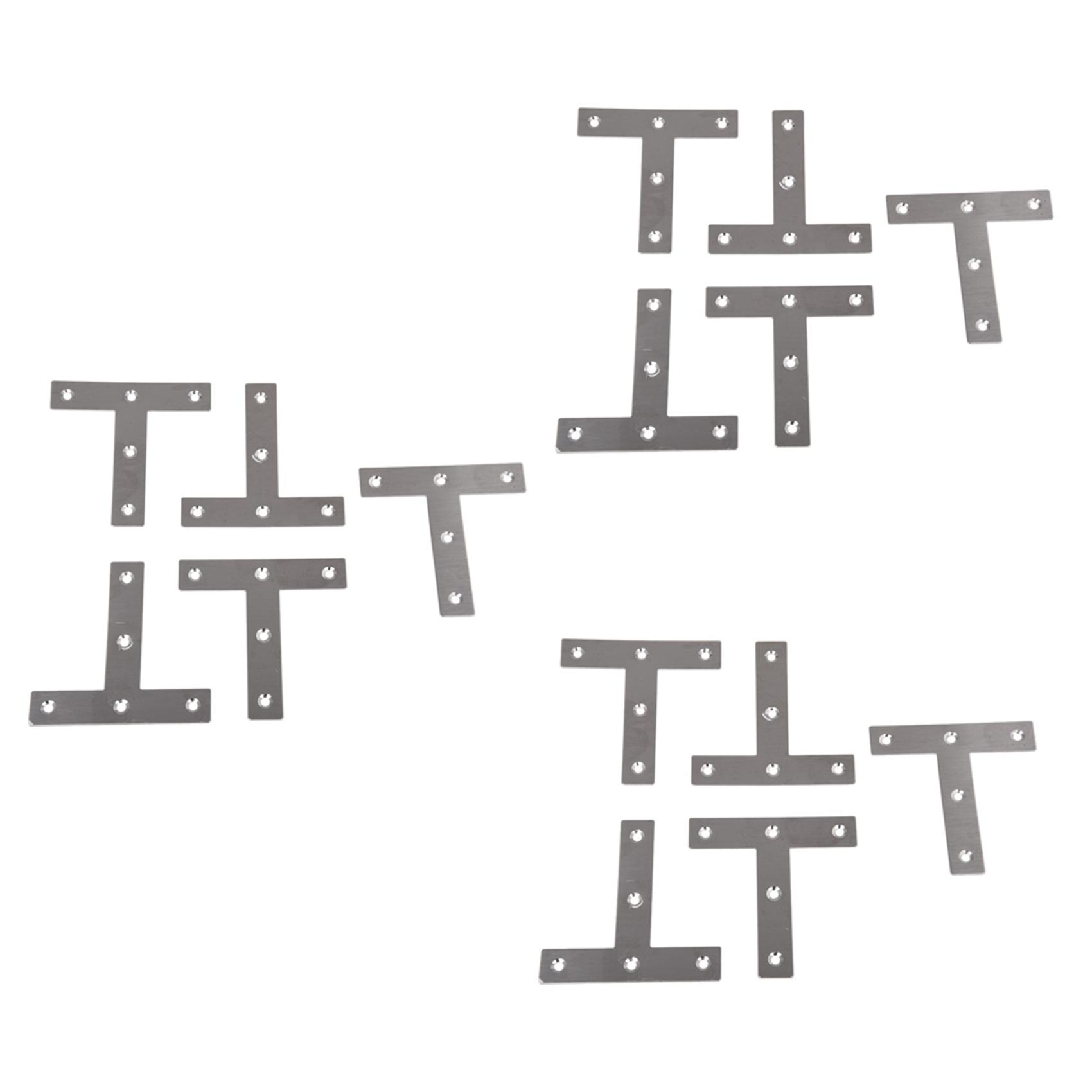 

ABWR-15 Pcs Angle Plate Corner Brace Flat T Shape Repair Bracket 80Mm X 80Mm