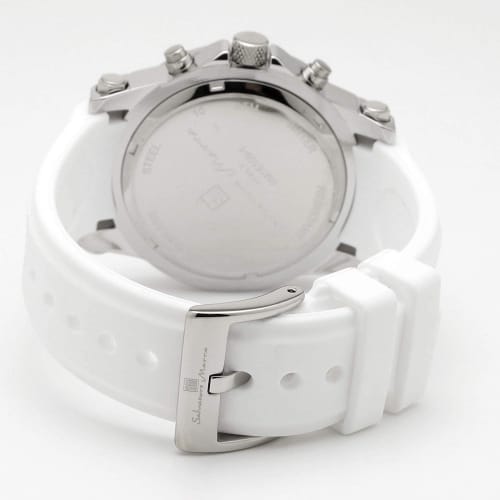 Salvatore Marra Watch Chronograph Stylish Analog Quartz Present Men's White Limited Distribution WHWH