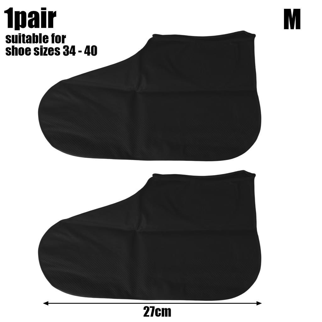 1 Pair Latex Waterproof Shoe Covers Unisex Non-Slip Overshoes Reusable Rain Walking Cycling Shoes Accessories Boot Protectors