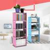 Multi-layer Portable Bookshelf with Fabric Cloth At Back Cube Closet Storage Organizer Bookcase for Studying and Home Use