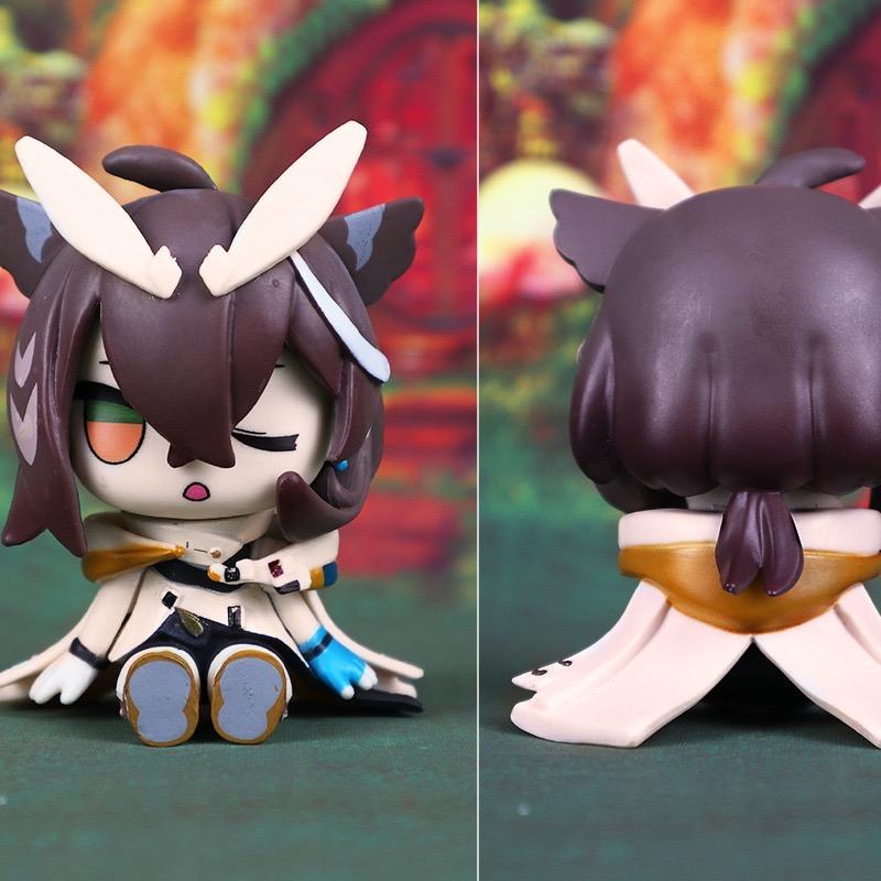 Sitzendes Mädchen 7,5 cm Q-Version Figur das Paradigmatische Modell Spielzeug Anime Spiel Peripherie Kawaii Puppe Geschenke Boxverpackung