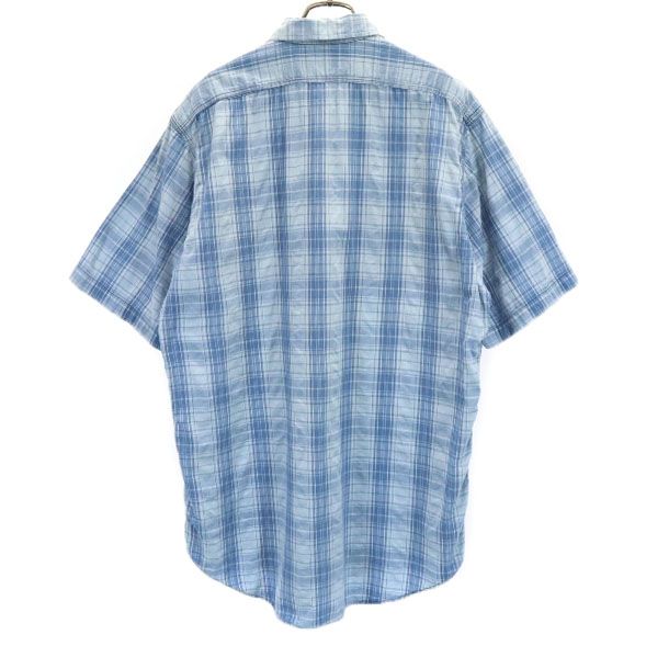 RRL 90s Black tag, initial tag, red three stars Check Pattern Short sleeve shirt Men's Used