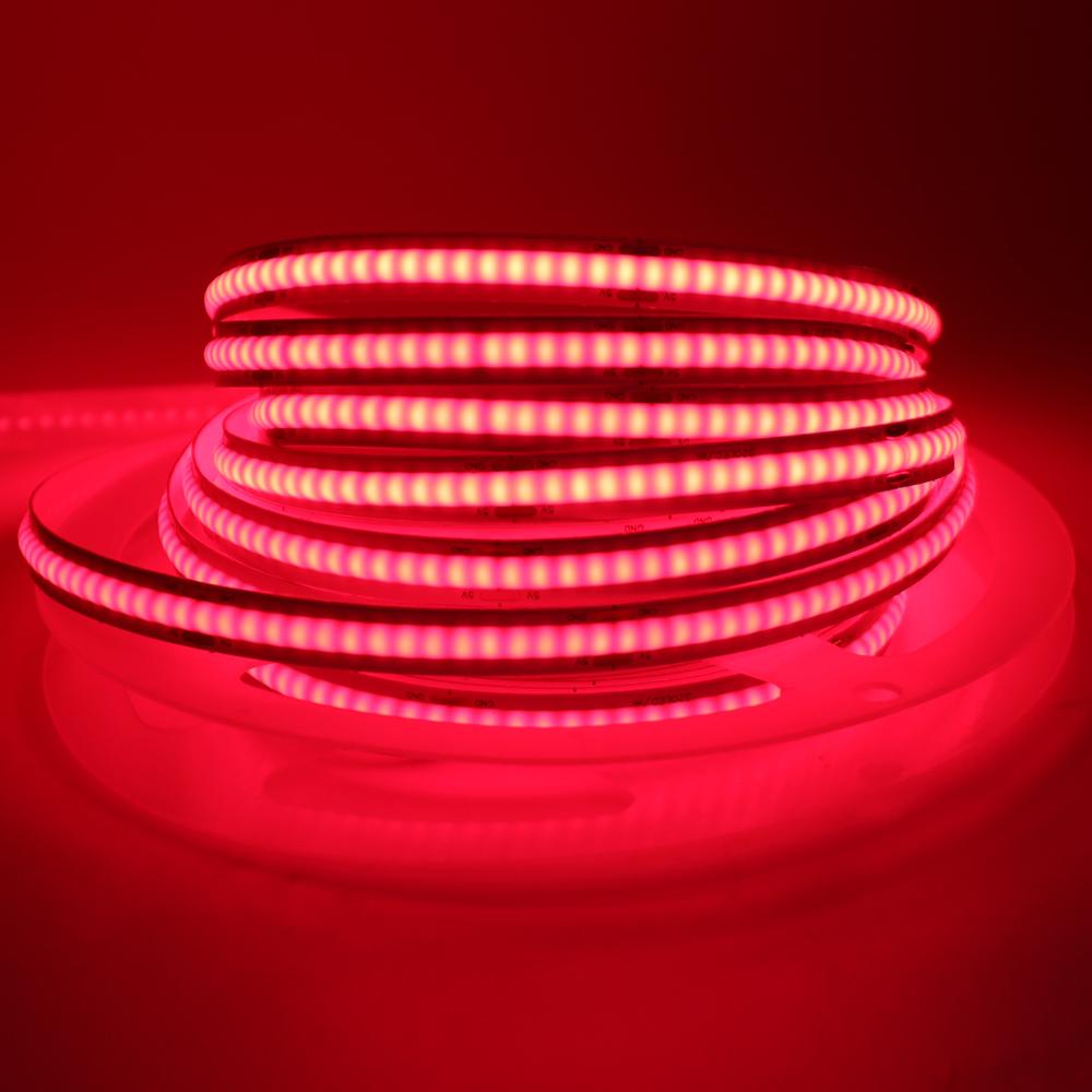 

Светодиодная лента COB 5 В постоянного тока 320 светодиодов/м Светодиодная лента высокой плотности Гибкая лента Веревка Шкафная лампа Подсветка для ТВ 0.5m красный
