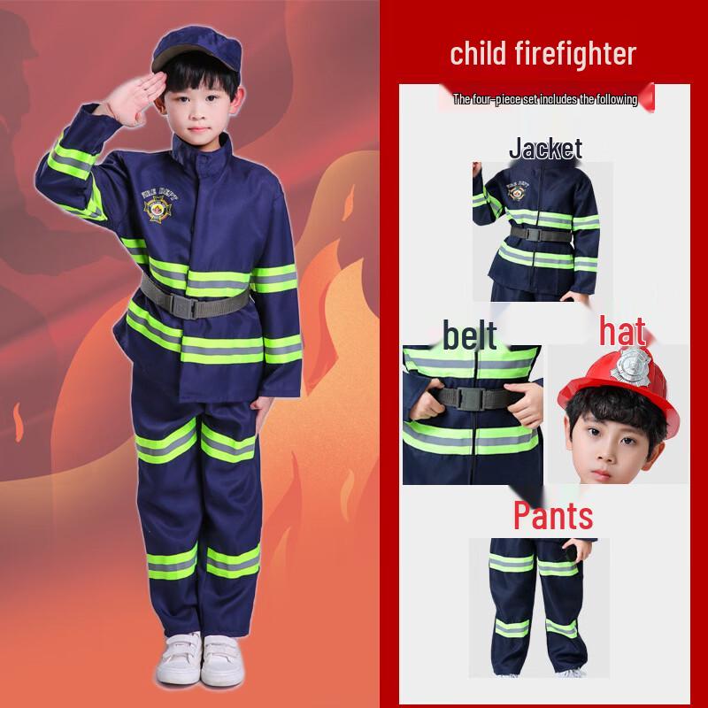 Children's Firefighter Role Play Costume Set