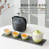 Travel Tea Set Gradual Change Kuaike Cup One Pot Three Cups Outdoor Camping Tea Set Gift Printing Portable Tea Set