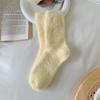 Super Soft Socks Mink Fleece for Women Ins Solid Winter Warm Thicken Coral Plush Socks Thermal Snow Home Sleep Floor Kawaii Sock