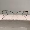 New High Quality Fashion Cat Eye Hollow Out Eyewear Women New Metal Coloured Eyebrow Frame Anti Blue Light Office Glasses