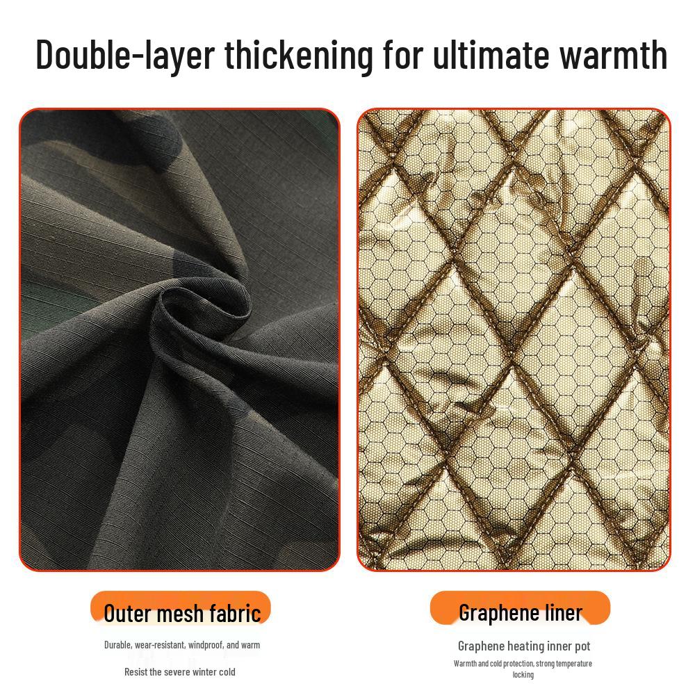 Graphene Insulated Camo Jacket: Unisex, Waterproof, Warm Cotton, Windproof, For Cold Weather & Workwear