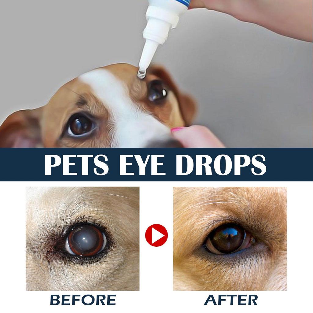 YEGBONG Pet Eye Drops, Removes Tear Stains for Cats and Dogs, Cleans the Eyes, Relieves Eye Itching, Eye Drops 10ml/box