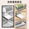 Kitchen Pull-out Dish Storage Rack Double-layer Bowl Rack In Cabinet Pull-out Basket Dish Shelf Drain Rack