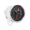 Motorcycle Double  Odometer Gauge with LED Backlight Vintage Style Tachometer Easy Install Speed Gauge Upgrades for Bikes 