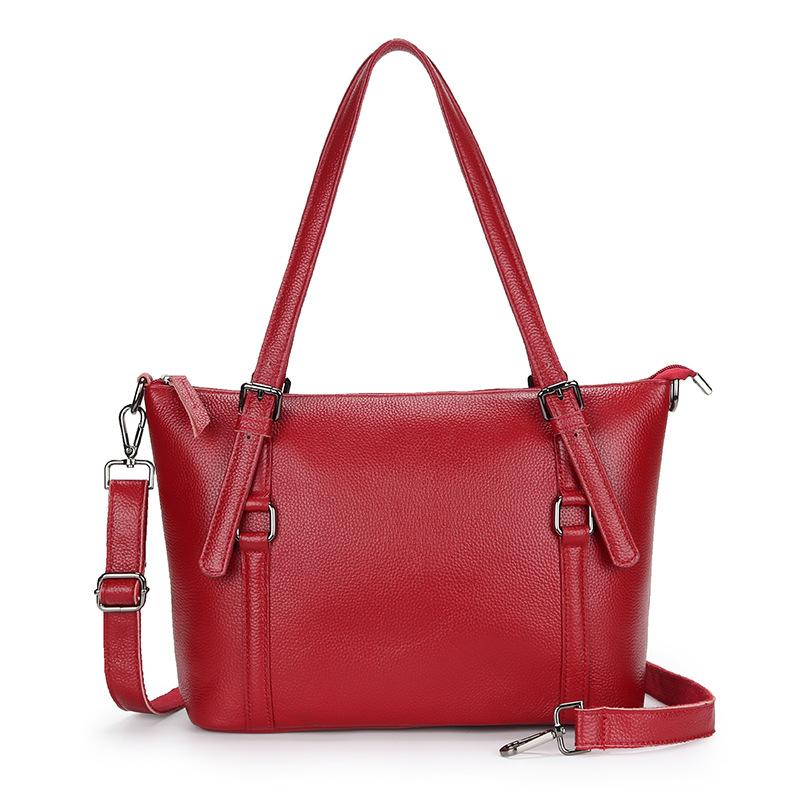Soft leather handbag women's 2025 new fashion leather women's bag shoulder bag large capacity underarm bag versatile messenger bag