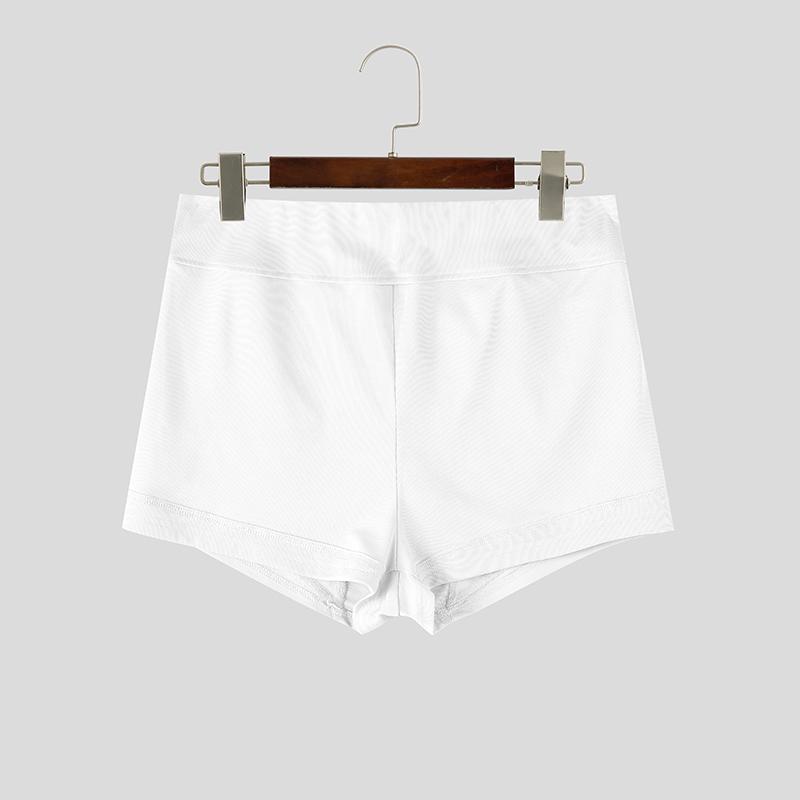 INCERUN Mens High Waist Yoga Shorts Fake Two Piece Design Layer Slim Fit Athletic Short Pants