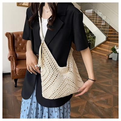 Neue Retro-Strohtasche Damen-Tragetasche vielseitig große Kapazität tragbar gewebte Tasche