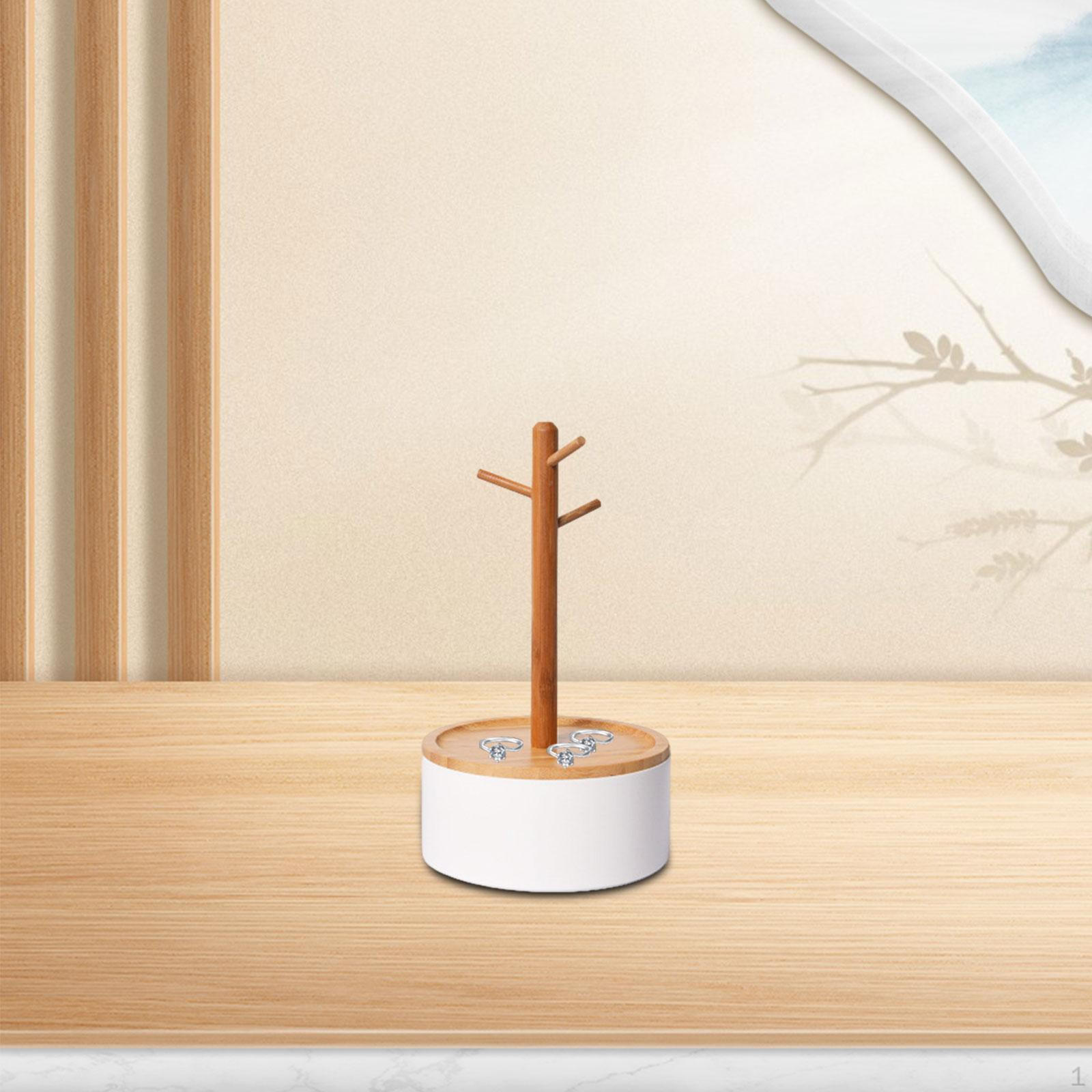 

Органайзер-подставка для украшений с круглой основой, многофункциональная подставка-дерево для белый