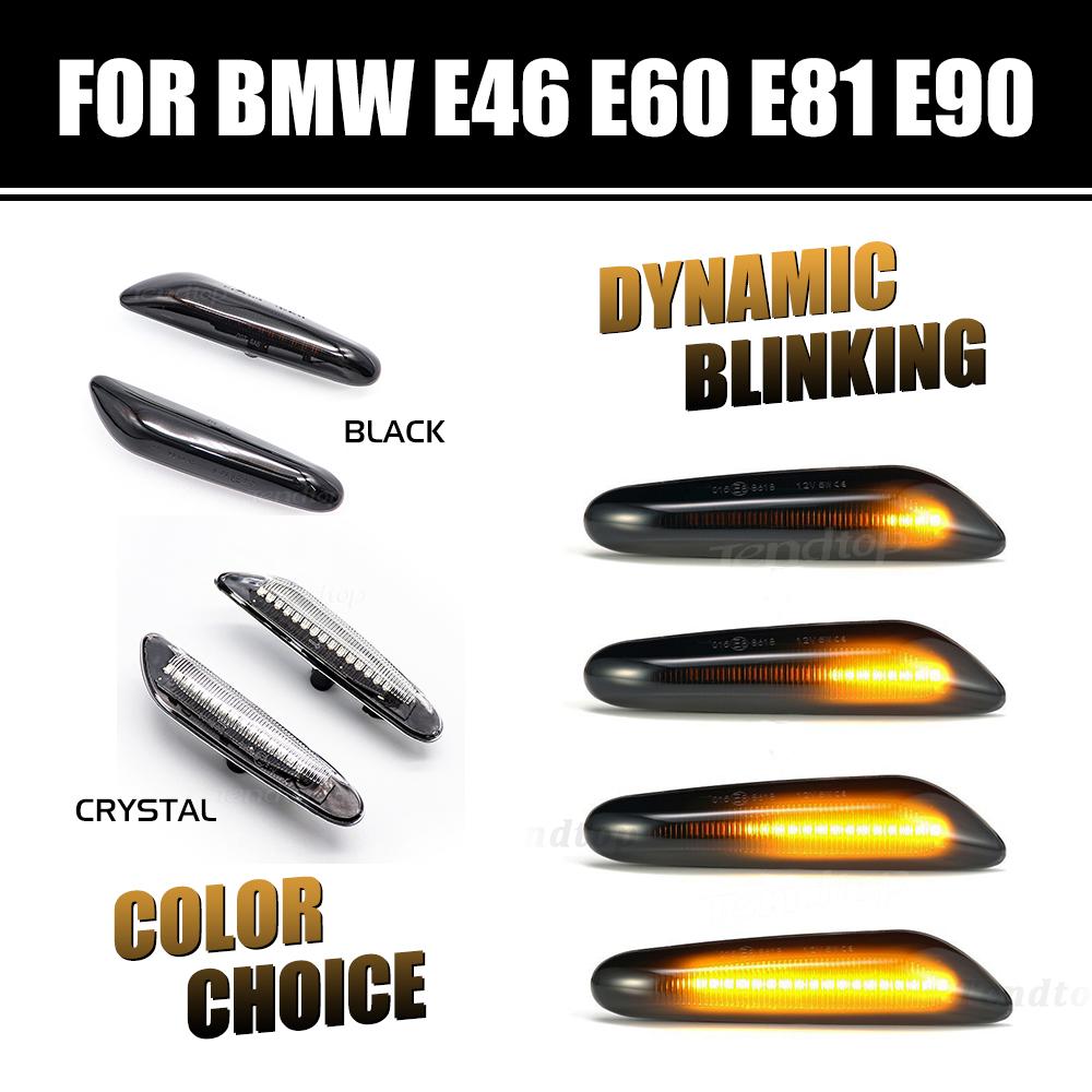 Sequential LED Flashing Dynamic Turn Signal Side Marker Light For BMW E60 E61 E87 E90 E91 E92 E93 E81 E82 E88 E46 X3 E83 X1 E84