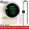 Waterproof 52MM Dual Gauge Fuel Level Gauge+Water Temp Meter With Alarm 0-190ohm Fuel Level Sender Unit Temperature Sensor