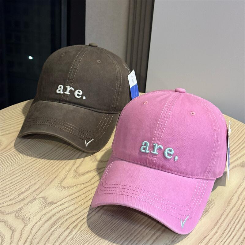 Letter Embroidered Baseball Cap Children's Spring New Versatile Soft Top Cap Wide Brim Fashion Show Small Face