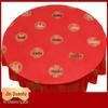 Disposable Plastic Round Tablecloth with Fu Character