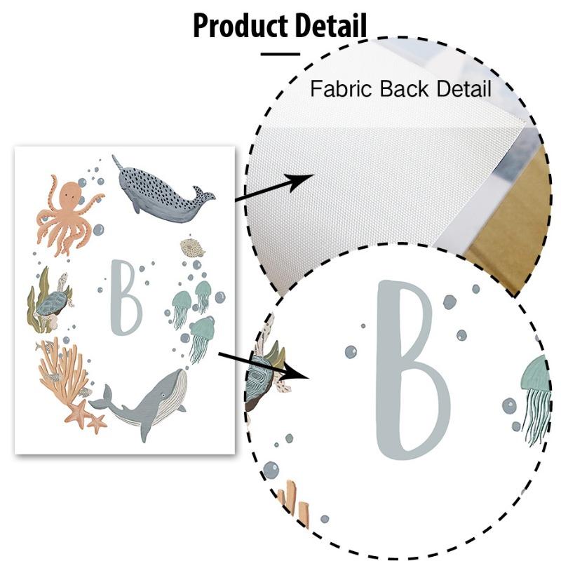 Whales Shark Starfish Shellfish Boat Anchor Wall Art Canvas Painting Nordic Posters And Prints Pictures For Baby Kids Room Decor