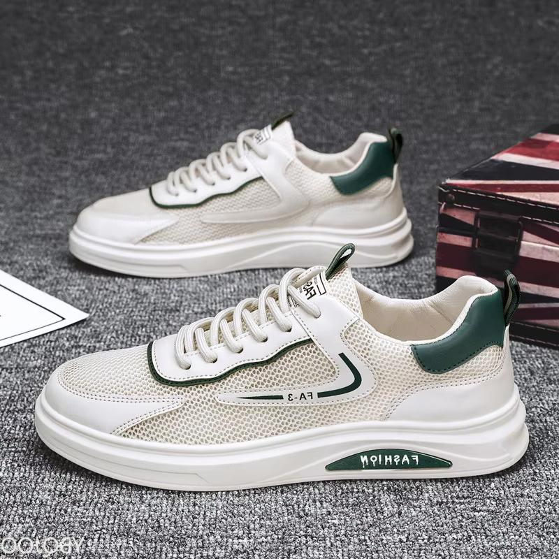 Fashion Men's 2025 New white Shoes Summer breathable mesh footwear Fashion hollow Sneakers Casual Wear resistant Trendy Shoes Zapatos