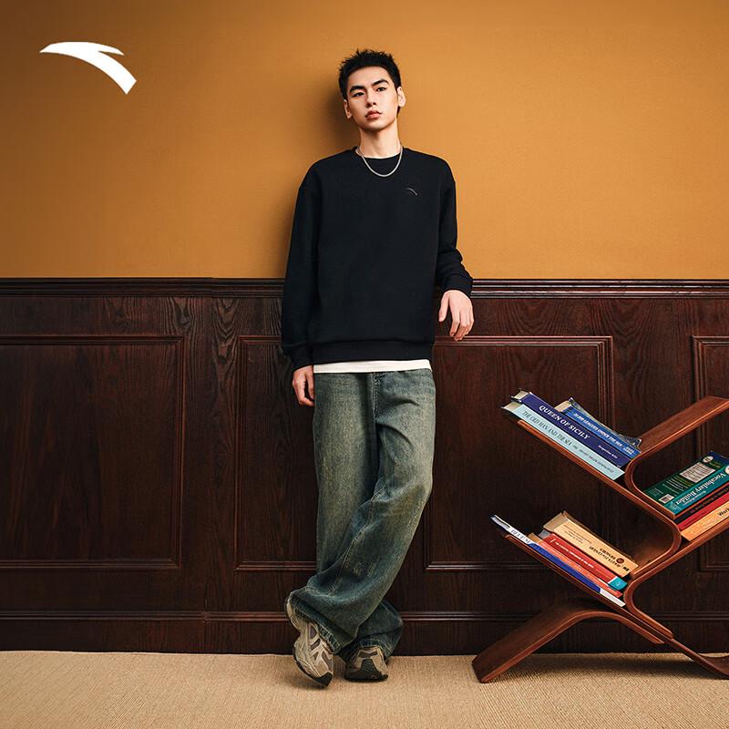Anta Unisex Fleece-Lined Round Neck Sweatshirt