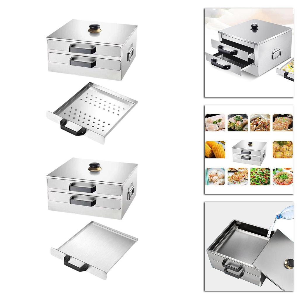 Machine Chinese Fun Furnace Steamed Bun Cookware for Kitchen , 3 Flat Drawers