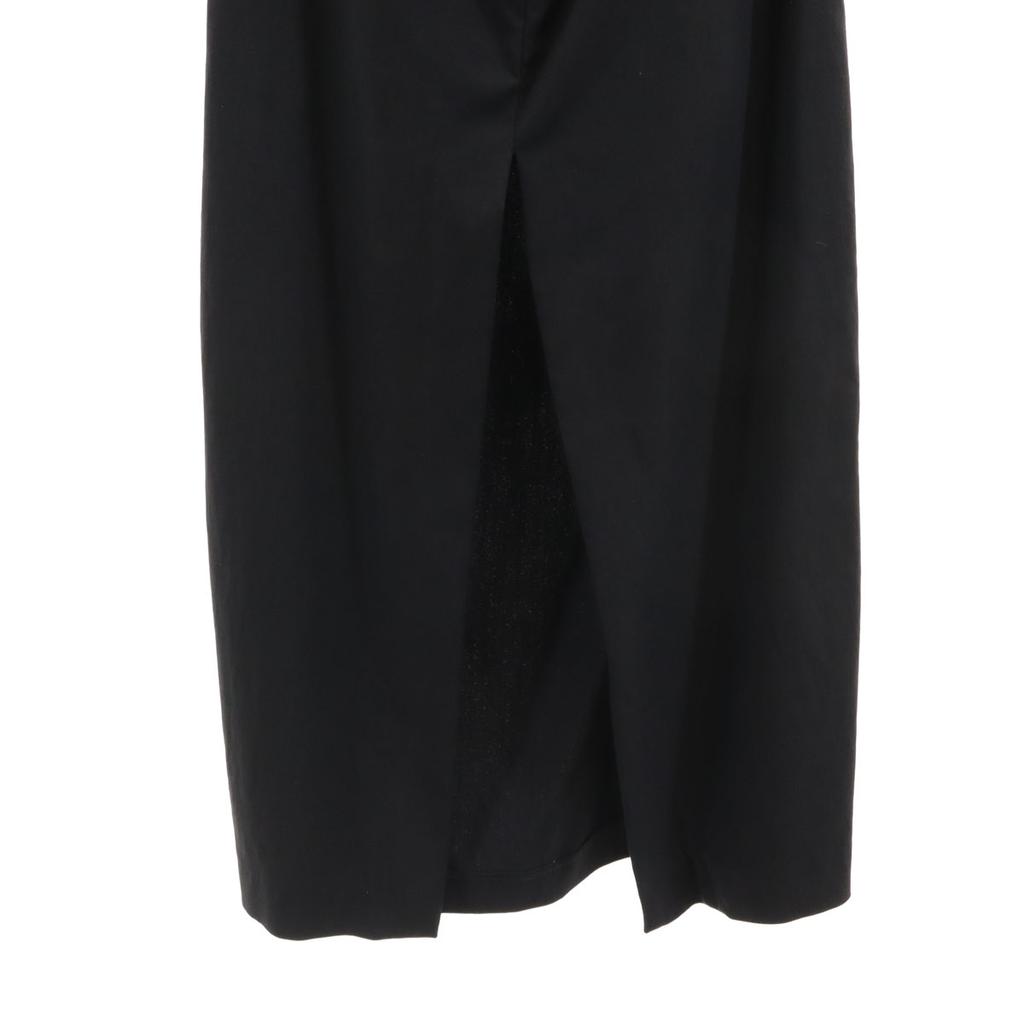 Unused ZARA No Sleeve Long Dress M Black Stretch Women Used