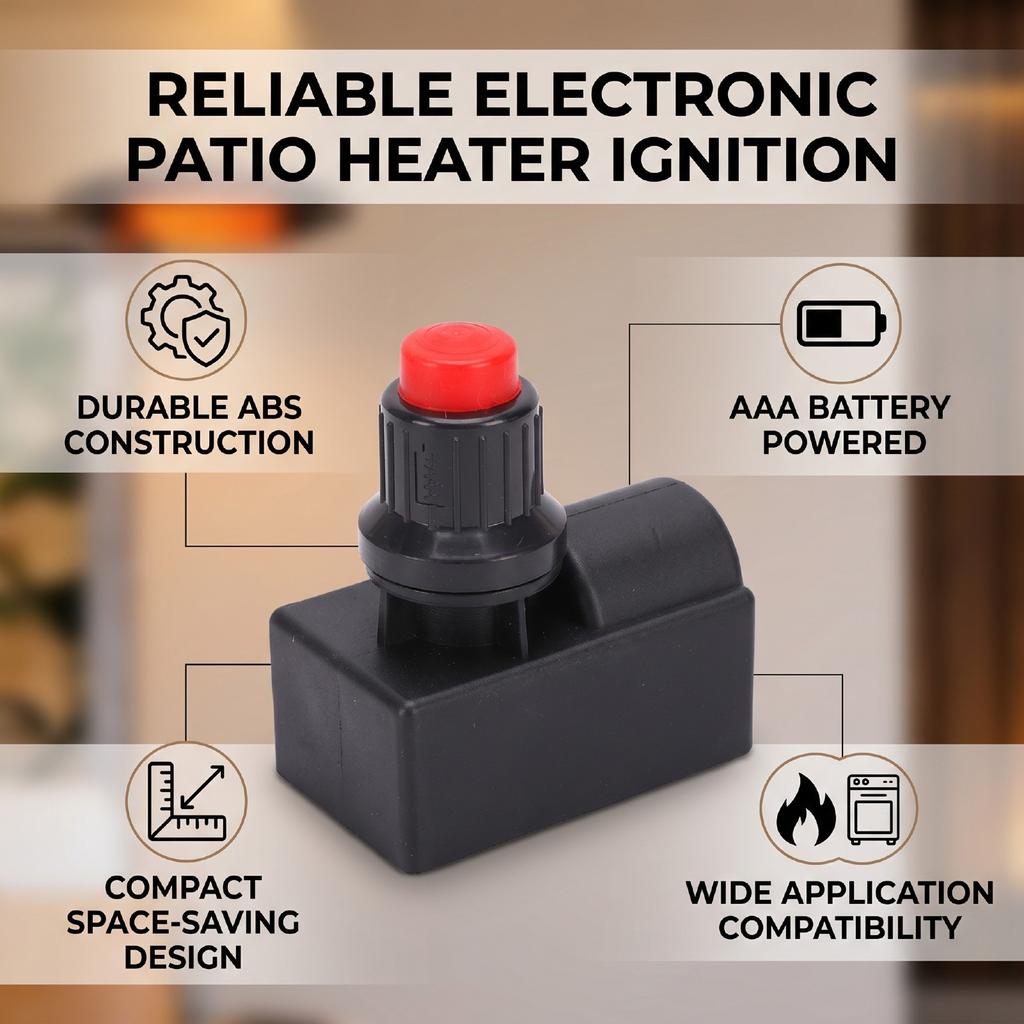 Patio Heater Electronic Igniter Replacement Electronic Push Button Pulse Igniter for Pyramid Heater Mini Tabletop Gas Heater