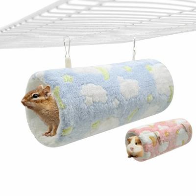 Fleece gefütterte Meerschweinchen-Tunnel Weiche Eichhörnchen-Frettchen-Tunnel Hängendes Meerschweinchen-Spielzeug Ruhen