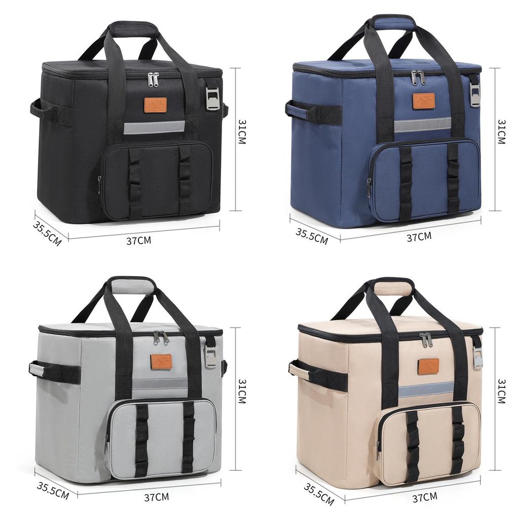 Oxford Cloth Portable Cooler Bag For Outdoor Camping And Picnic With Insulation And Large Capacity