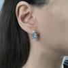 Silver Earrings with Natural Pearls, Cubic Zirconia (2207986)