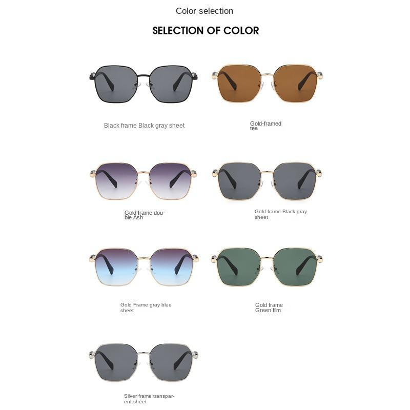 New Retro Sunglasses Women Fashion Polygonal Metal Frame Sunglasses Men Luxury Brand Designer Decorative Sun Glasses Uv400