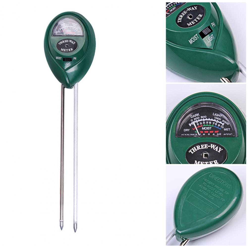 3 in 1 Soil Garden PH Meter Sunlight PH Tester Garden Flowers Soil Moisture Sensor Plants Acidity Humidity PH Monitor Detector