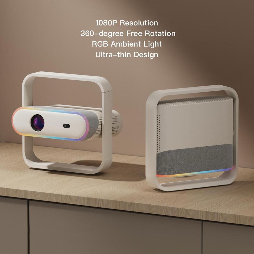 Vivicine New Free-style Android 11 Portable 1920x1080p Full HD Support 4K Home Theater Video Projector,Auto focus,Auto Keystone