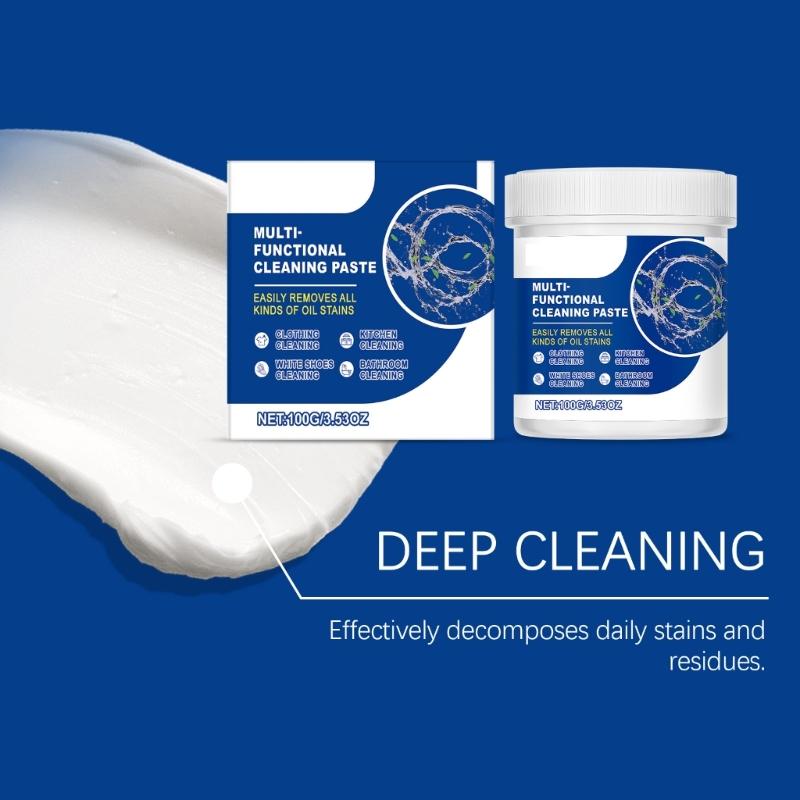 3.53oz Powerful Stain Removers Cream For Kitchen Bathroom Tile Floor Safe Formula With Efficient Effect Freshed Scent