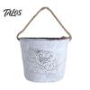 Kleine Cactus Pot Vintage IJzeren Wandhangende Plantenbak, Rustieke Vogel Metalen Bloempot met Touw, Verticale Tuindecoratie Emmer voor Terras Balkon