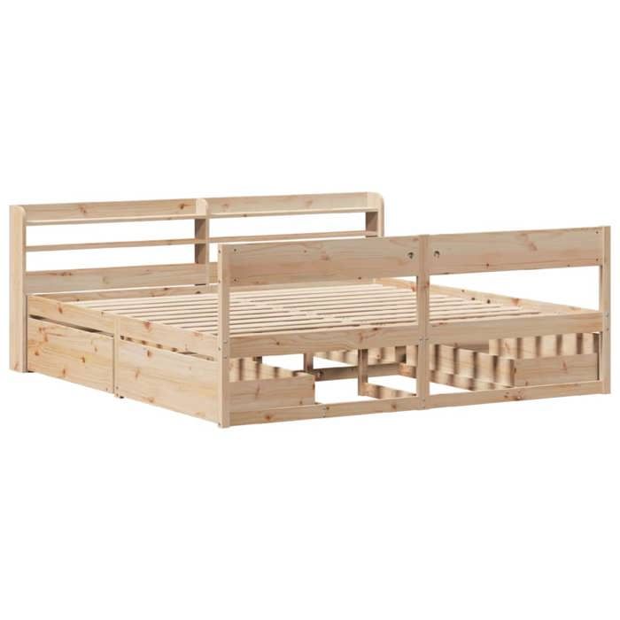 VidaXL Bed Frames Without Mattress 200x200 Cm Solid Pine Wood 3307110