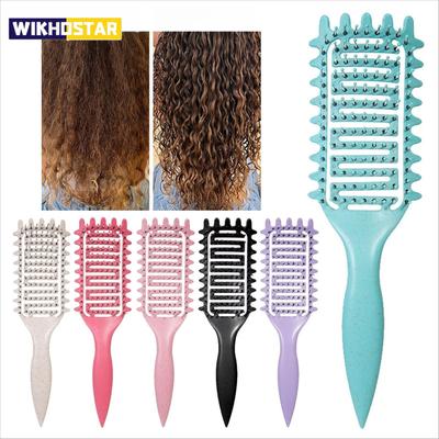 3 In 1 Curl Define Styling Brush Hollow Out Detangling Hair Brush Tangled Hair Comb Shaping Defining Curls Barber Styling Tools