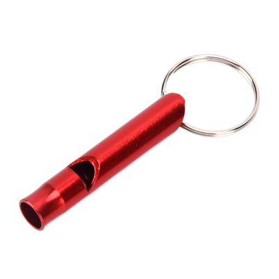 Red Emergency Survival Whistles Aluminium Alloy Rescue Whistle for Outdoor Camping Hiking