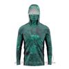 Mens Quick-Dry Fishing Hoodie With Integrated Neck Cover Lightweight Camo Outdoor Shirt