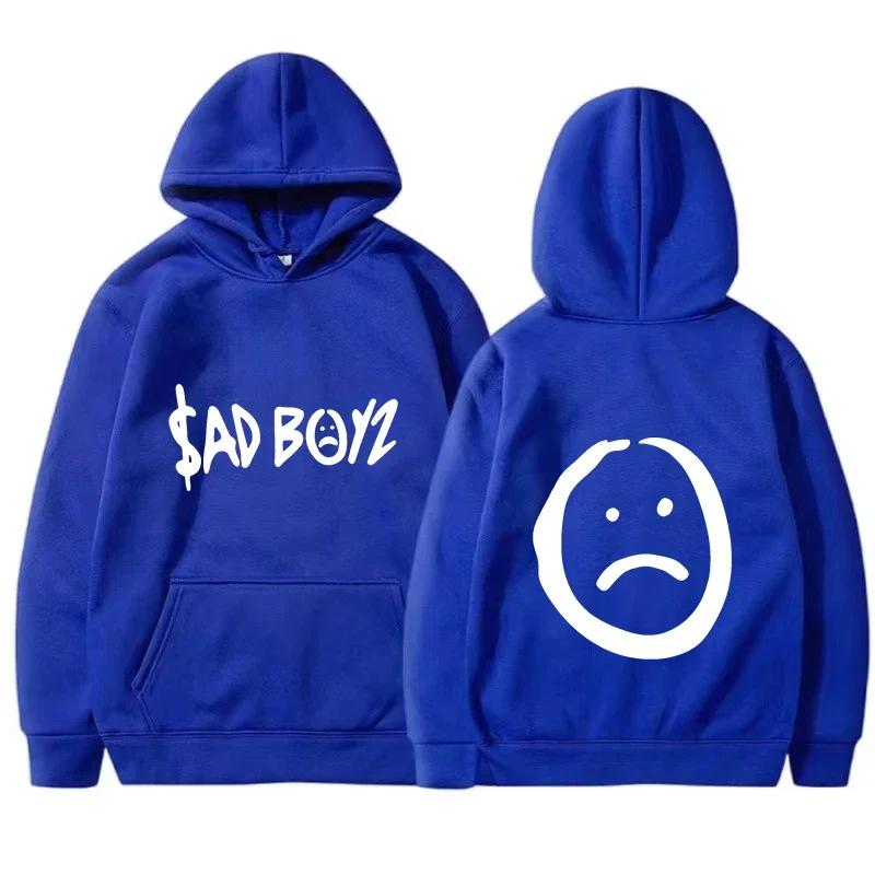 Autumn Winter Junior H Sad Boyz Printed Hoodie World Tour Merch Street Men's and Women's Hoodie Hip Hop Warm Hoodie