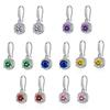 Diamond Earrings for Women Moissanite Ear Hook Four-Claw Jewelry for Her Birthday Christmas Gift